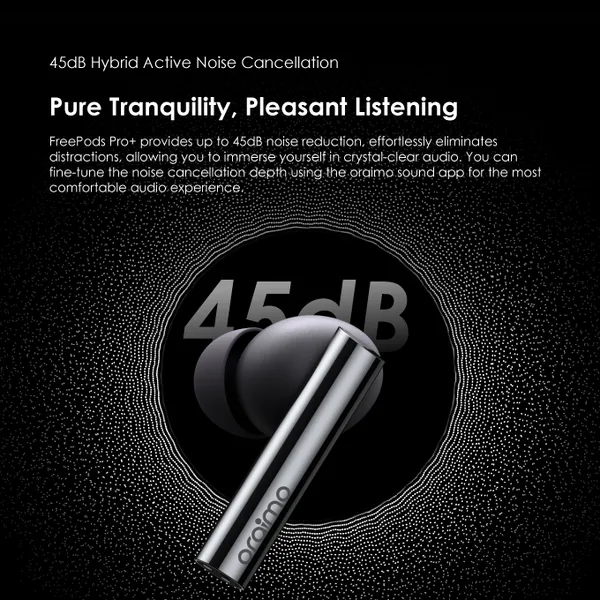 Oraimo Freepods Pro+ Hybrid ANC True Wireless Earbuds E108DC - Image 10