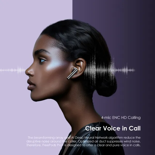 Oraimo Freepods Pro+ Hybrid ANC True Wireless Earbuds E108DC - Image 8