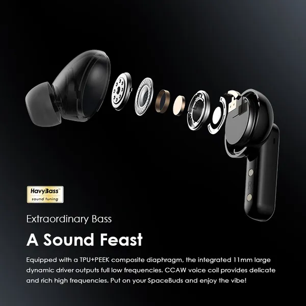 Oraimo SpaceBuds ANC True Wireless Earbuds Customized Voice Prompt OTW-630 - Image 10