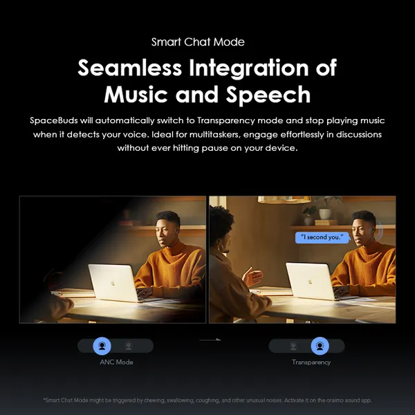 Oraimo SpaceBuds ANC True Wireless Earbuds Customized Voice Prompt OTW-630 - Image 7