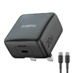 Oraimo PowerCube 20 Chic 20W GaN Wall Charger Kit with Type-C to Type-C Cable