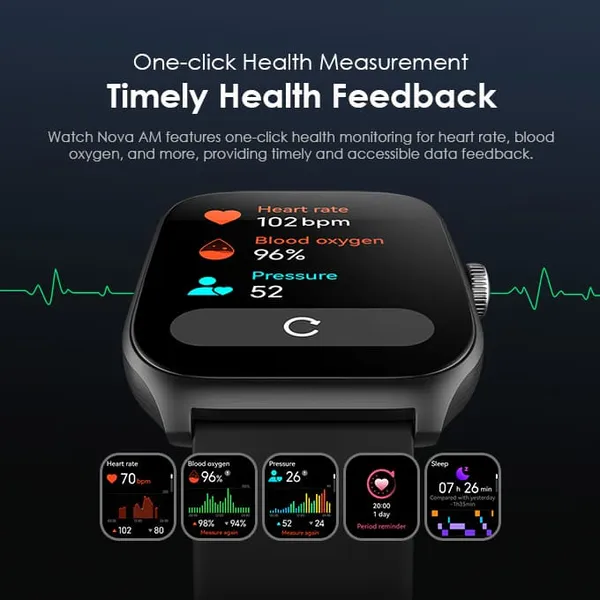 Oraimo Watch Nova AM 2.01" AMOLED Screen Curved Cover Smart Watch - Image 9