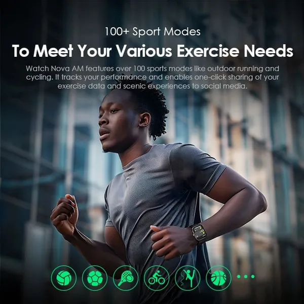 Oraimo Watch Nova AM 2.01" AMOLED Screen Curved Cover Smart Watch - Image 8